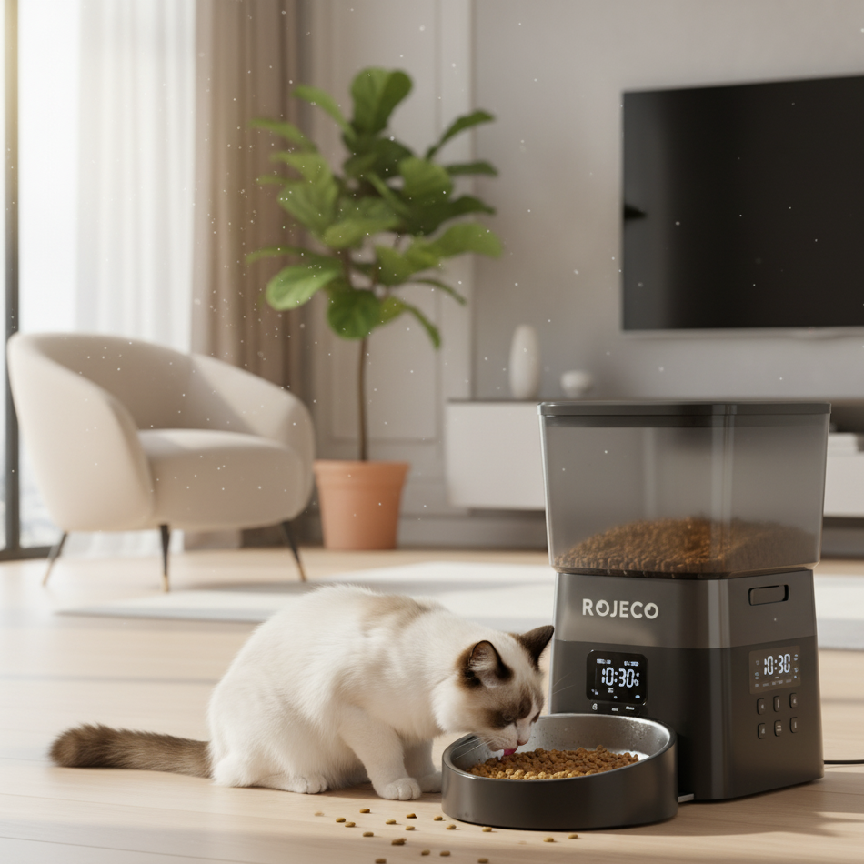 Distributeur automatique de croquettes pour chat ROJECO