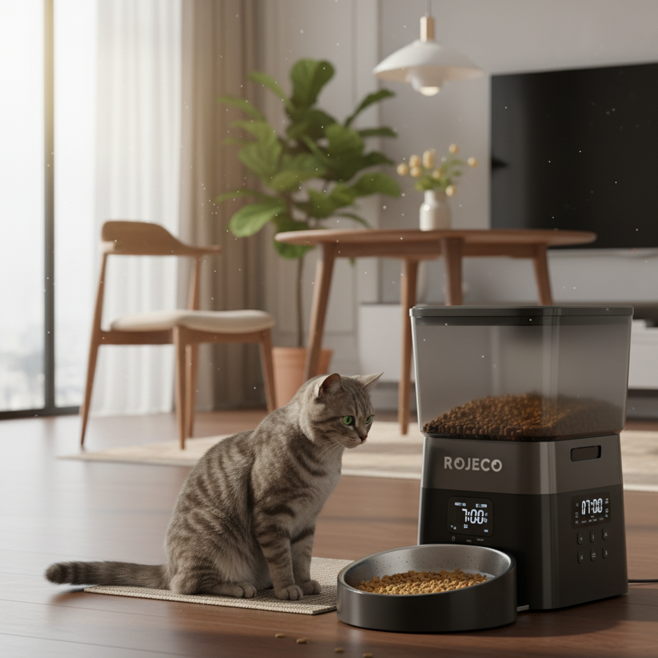 Distributeur automatique de croquettes pour chat ROJECO