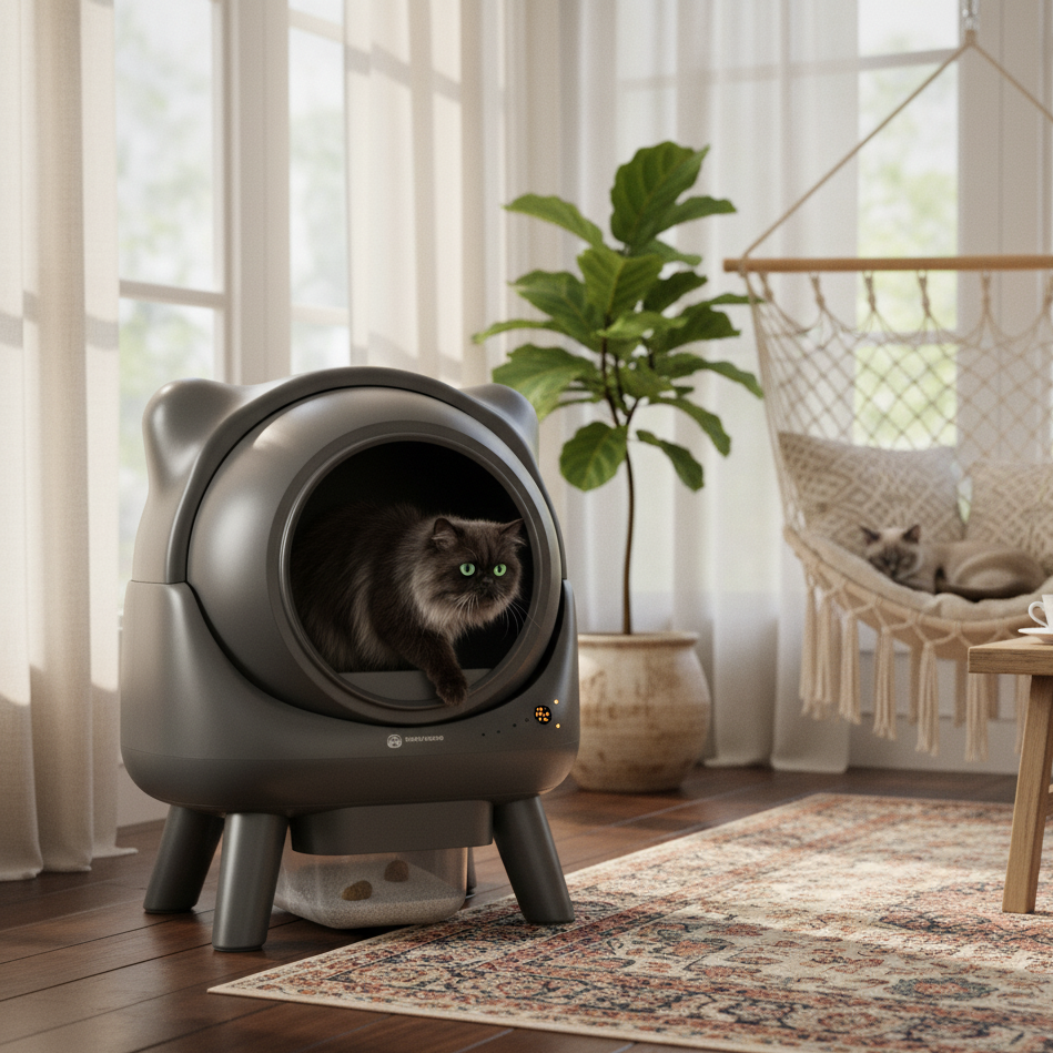 Litière autonettoyante pour chat